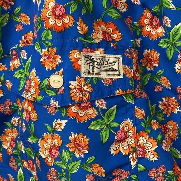 New! Polo Ralph Lauren Floral Print Swim Trunks size 4XB - Picture 3 of 6